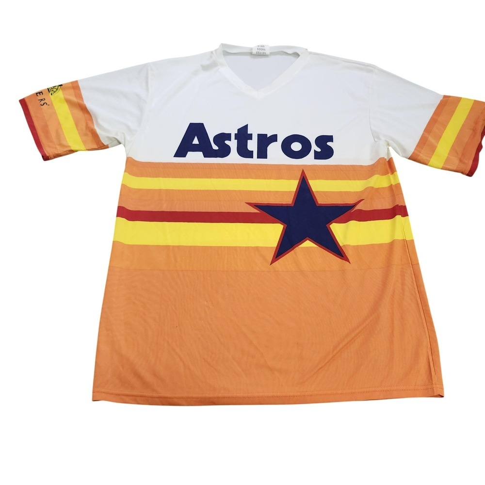 Houston Astros Shirt Mens XL Multi-Color MLB Baseball Associated Premium V Neck